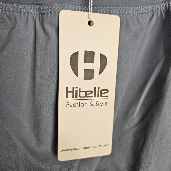 Hibelle Gray Blue Athletic Tennis Skirt Shorts Skort NWT Ladies Size Small - Picture 3 of 10